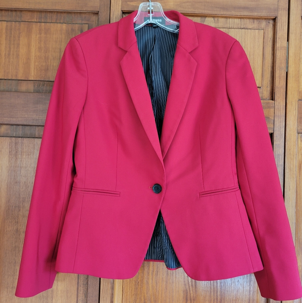 Express Red blazer size 6